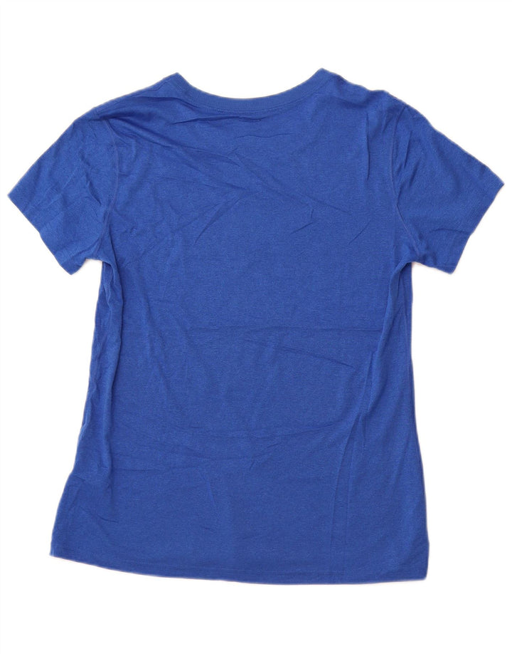 NIKE Dame Allen Basketball Grafisk T-Shirt Top UK 14 Stor Blå