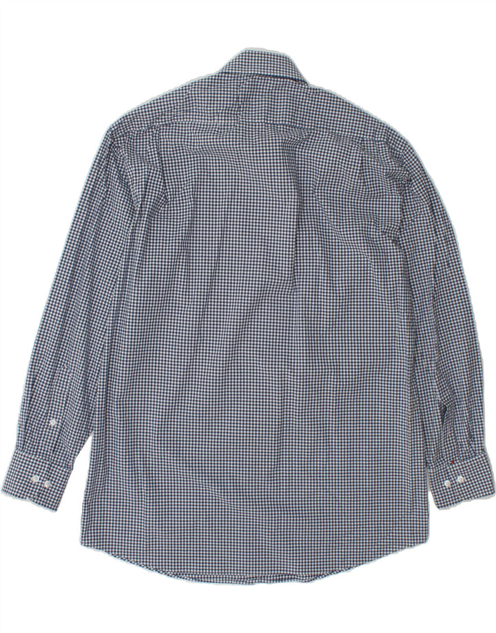 TOMMY HILFIGER Mens Regular Fit Shirt Size 15 1/2 Medium Navy Blue Gingham Vintage Tommy Hilfiger and Second-Hand Tommy Hilfiger from Messina Hembry 