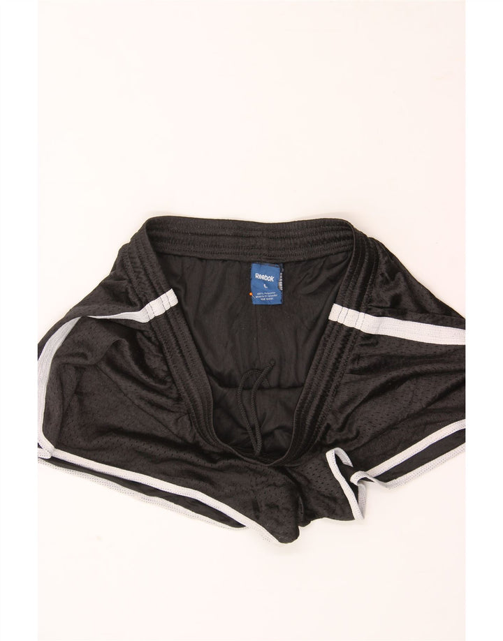 REEBOK Womens Sport Shorts UK 16 Large  Black Polyester Vintage Reebok and Second-Hand Reebok from Messina Hembry 