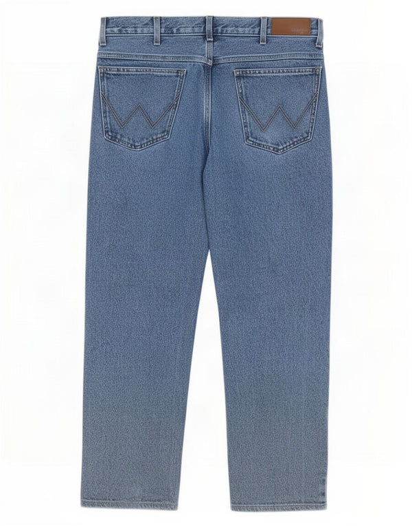 Wrangler Straight Jeans til mænd W36 L32 blå bomuld