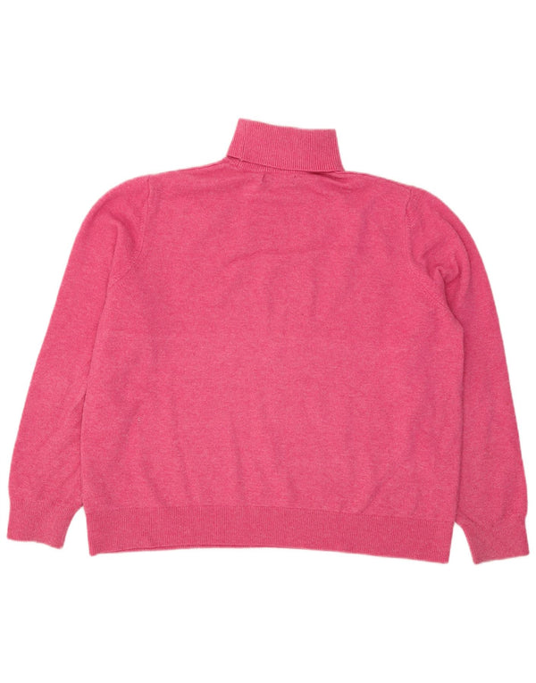 Marks & Spencer Dame Oversized Roll Neck sweater UK 16 Large Pink