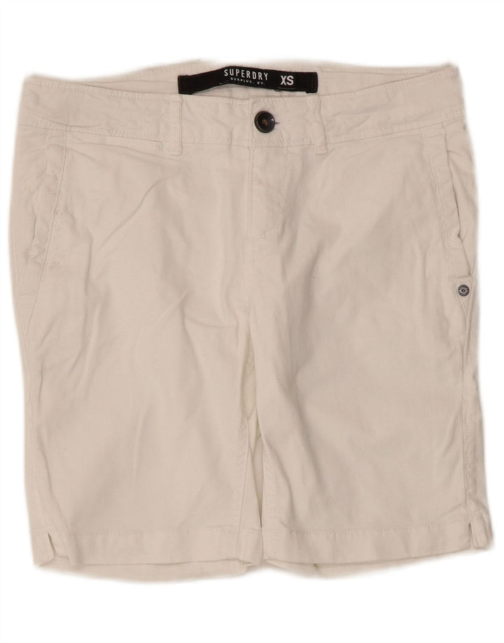 Superdry Chino-shorts til kvinder XS W30 hvid bomuld