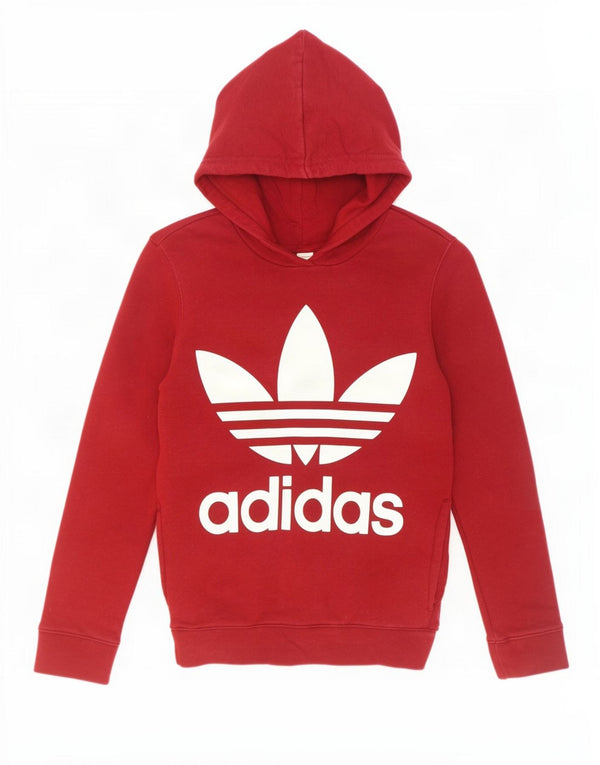 Adidas Grafisk hættetrøje til mænd UK 10 Lille rød bomuld