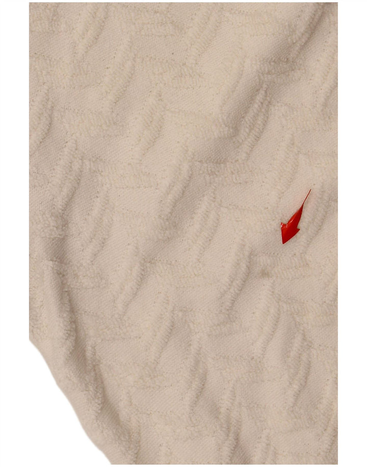 TED BAKER Mens Crew Neck Jumper Sweater Size 3 Medium Off White Chevron