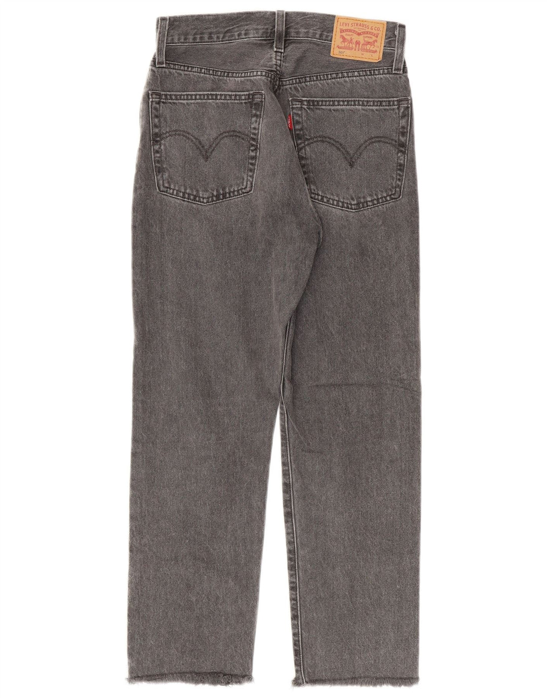 LEVI'S Womens 501 Straight Jeans W24 L26 Grey Cotton