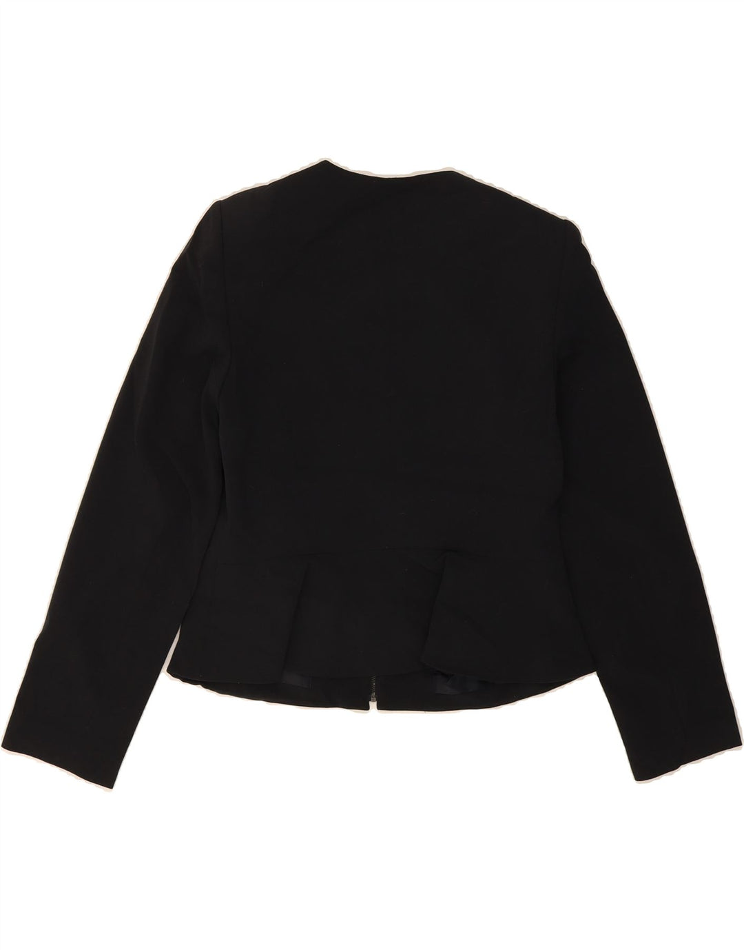 CALVIN KLEIN Womens Crop Blazer Jacket US 10 Large Black Polyester Vintage Calvin Klein and Second-Hand Calvin Klein from Messina Hembry 