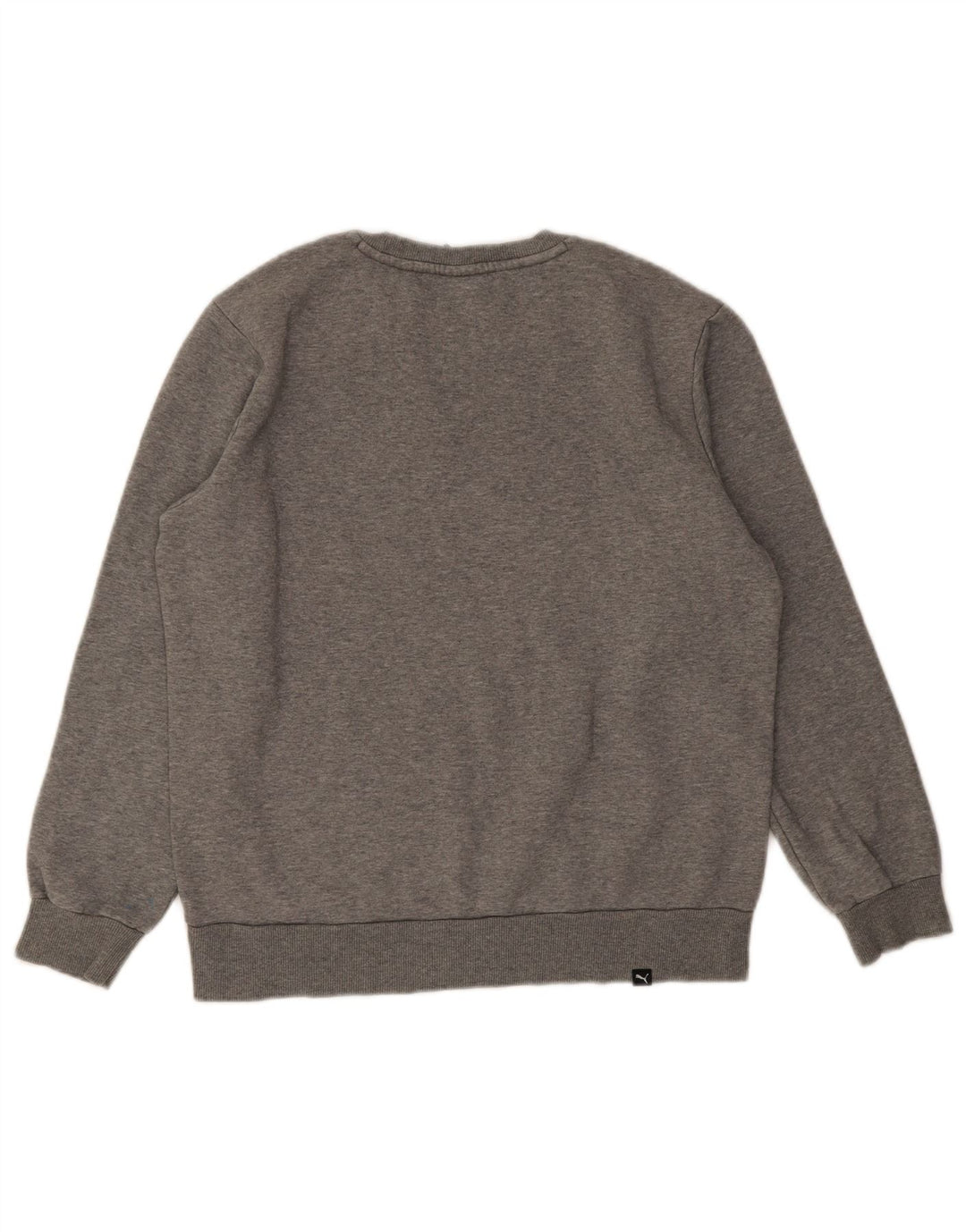 PUMA grafisk sweatshirt til mænd mellemgrå flækket bomuld