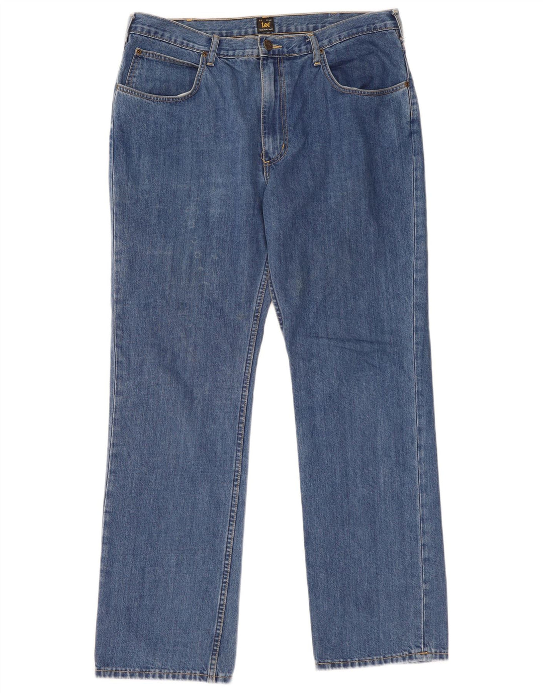 Lee Mens Brooklyn Straight Jeans W38 L32 Blå Bomuld