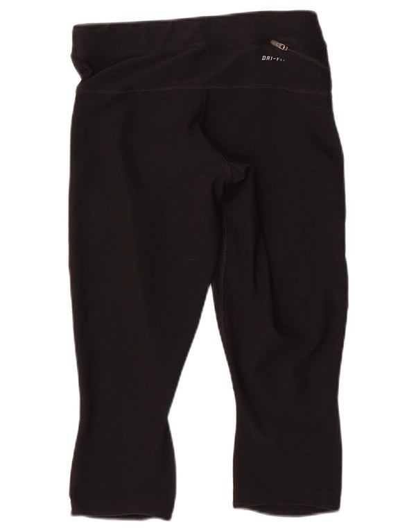Nike Dame Dri Fit Capri Leggings UK 14 Medium Sort