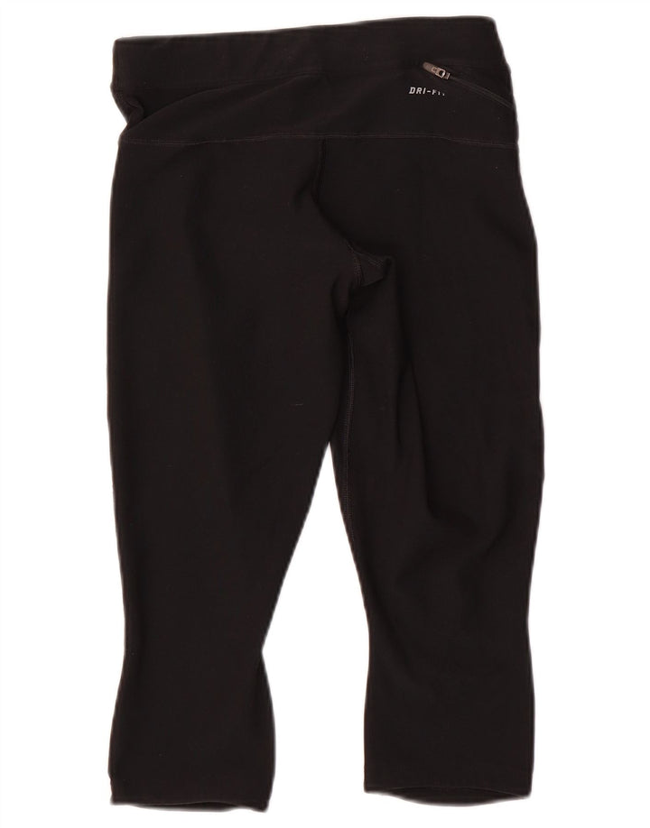 Nike Dame Dri Fit Capri Leggings UK 14 Medium Sort