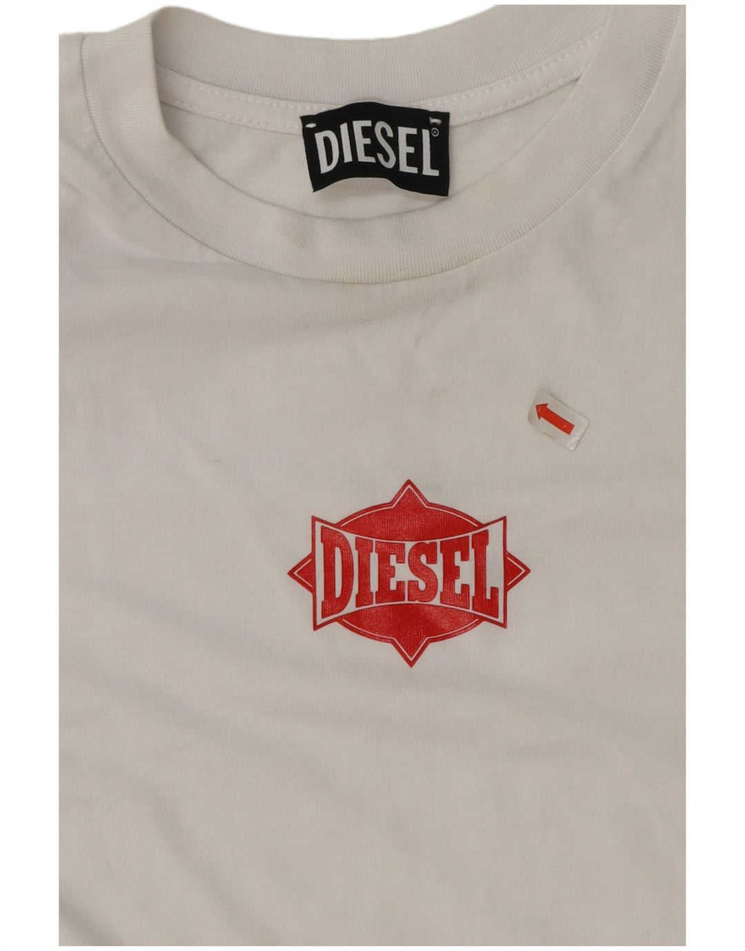 Diesel Drenge Grafisk T-Shirt Top 13-14 År Stor Hvid