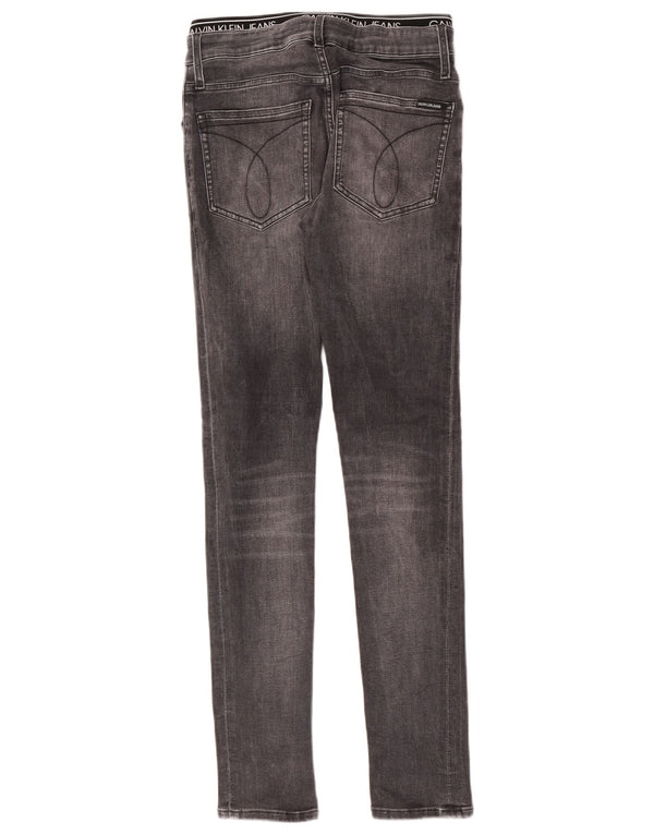 Calvin Klein drenge grafiske skinny jeans 15-16 år W28 L32 grå bomuld
