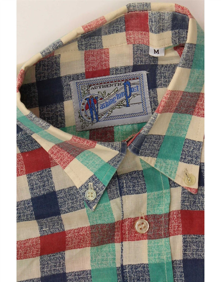 Vintage herreskjorte medium flerfarvet ternet