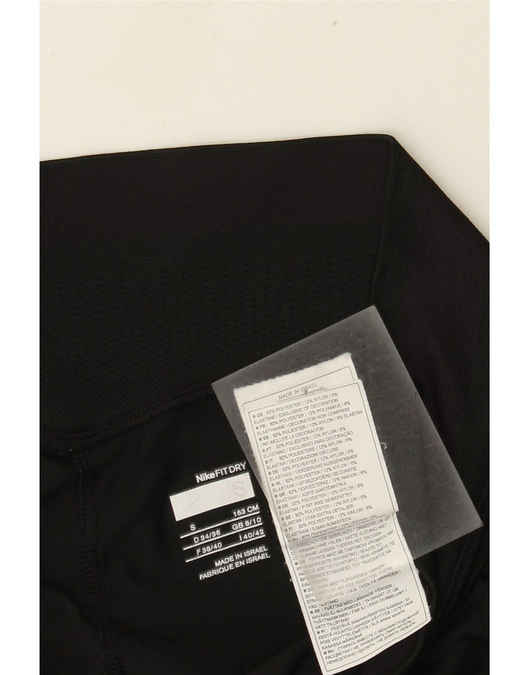 Nike Dame Capri Leggings UK 8/10 Small Black Polyester