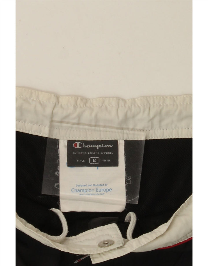 CHAMPION Grafiske badeshorts til mænd Small Black Colourblock Polyamid