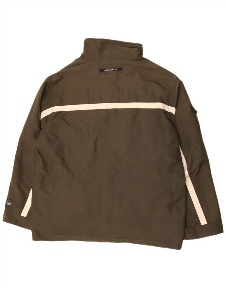 Tommy Hilfiger Herre Utility Jacket UK 40 Large Khaki Colourblock Polyester