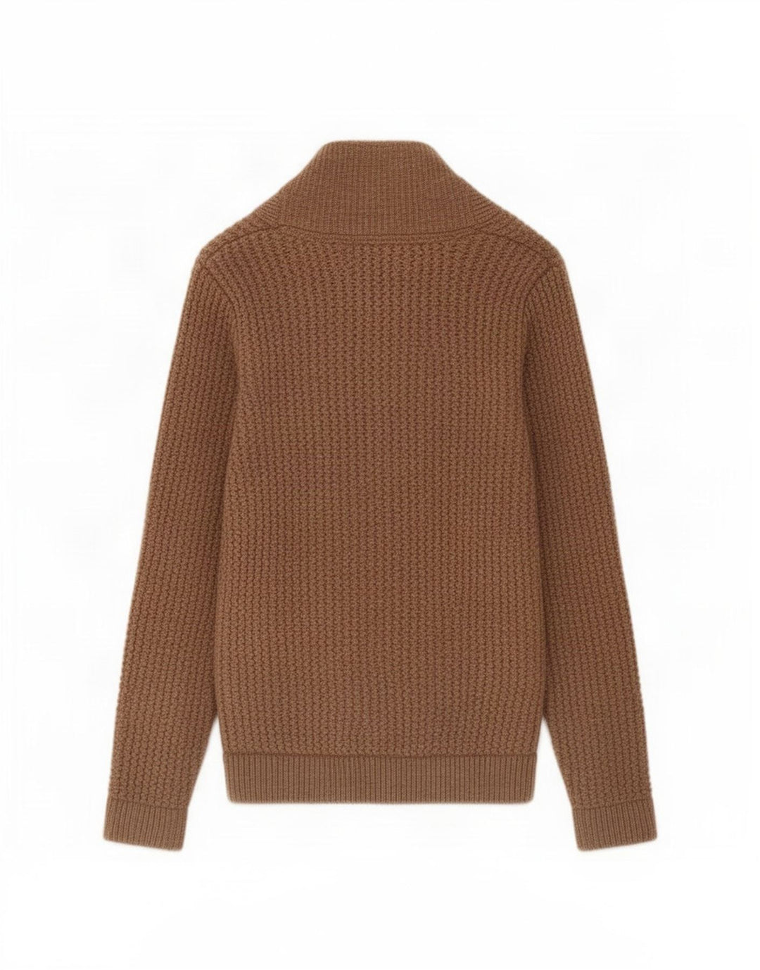 William Hunt Herre cardigan sweater lille brun lammeuld