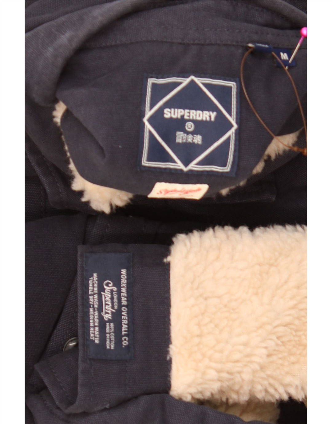 Superdry Sherpa Lumberjack-skjorte til mænd, medium marineblå bomuld