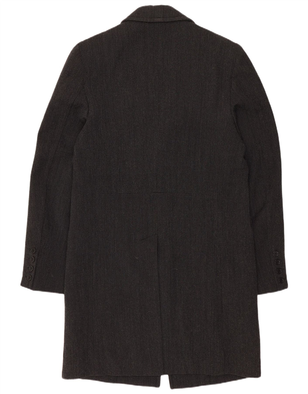 Vintage Herre Overfrakke IT 46 Lille Grå Bomuld