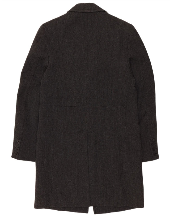 Vintage Herre Overfrakke IT 46 Lille Grå Bomuld