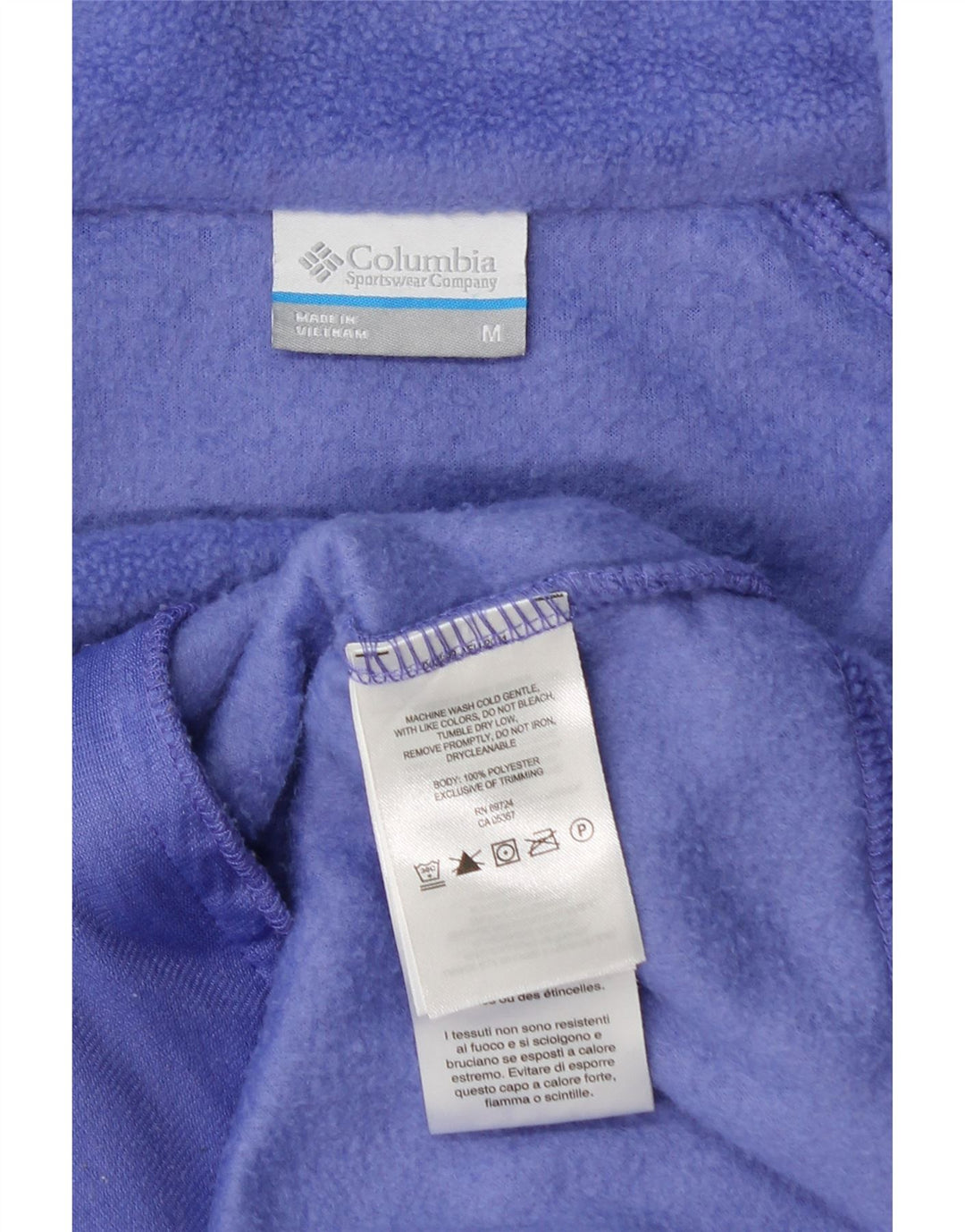 COLUMBIA Fleecejakke til kvinder UK 14 Medium Lilla Polyester