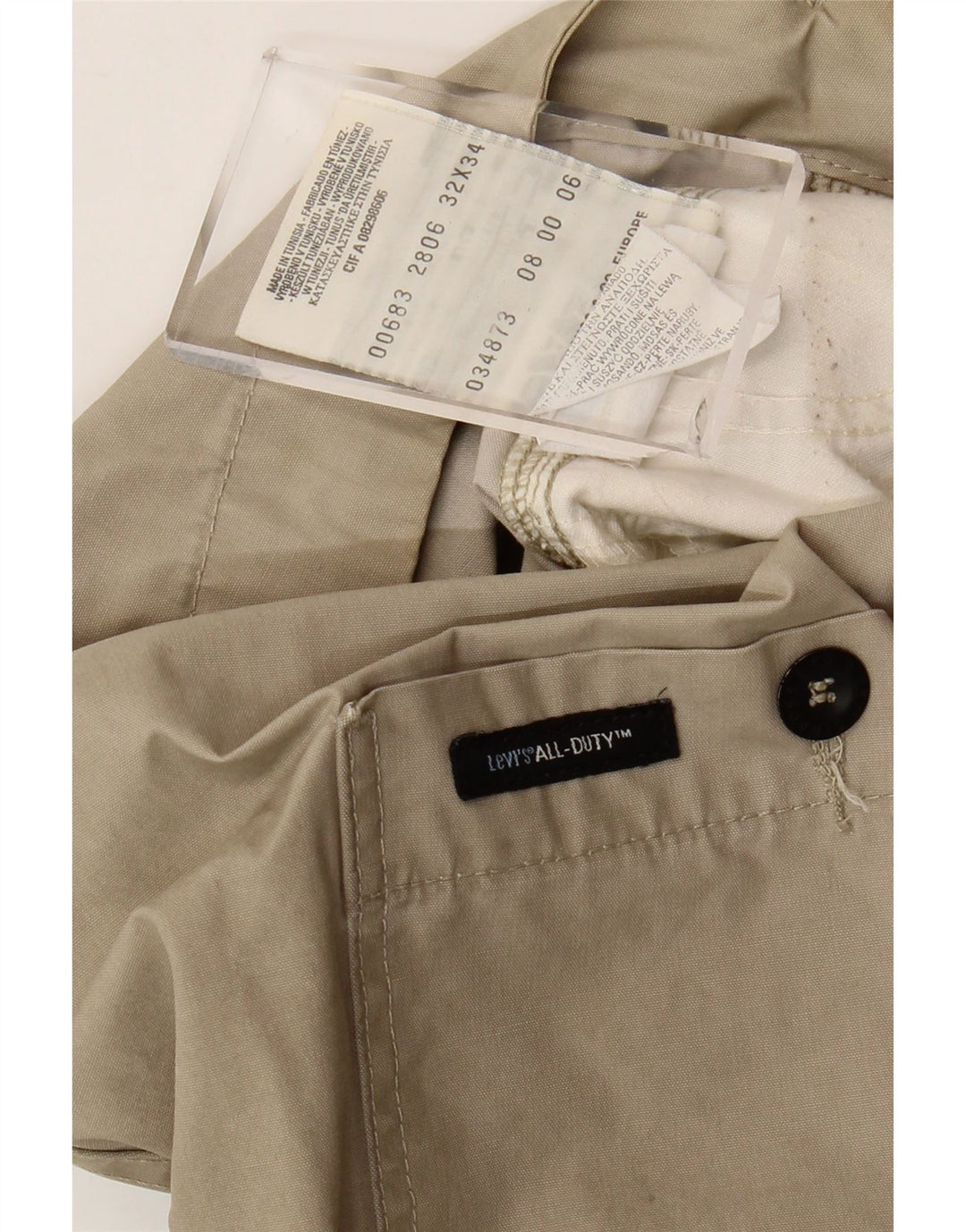 Levi's Straight Cargo-bukser til mænd W32 L31 Beige bomuld