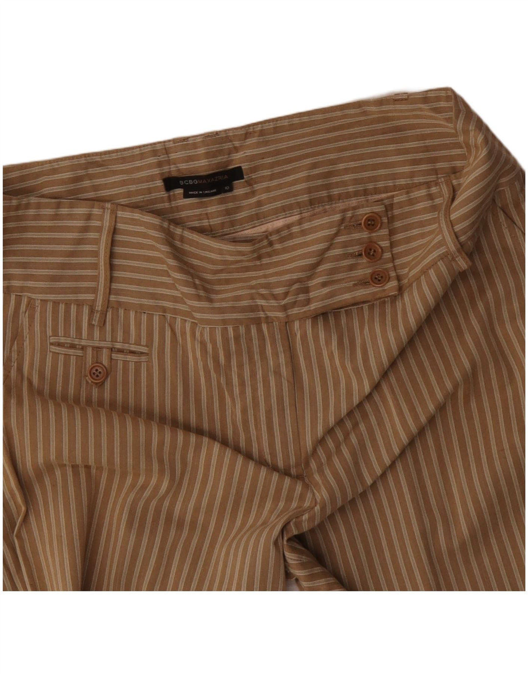 MAX MARA Kvinder Casual Bukser med brede ben US 10 Large W34 L32 Brunstribet