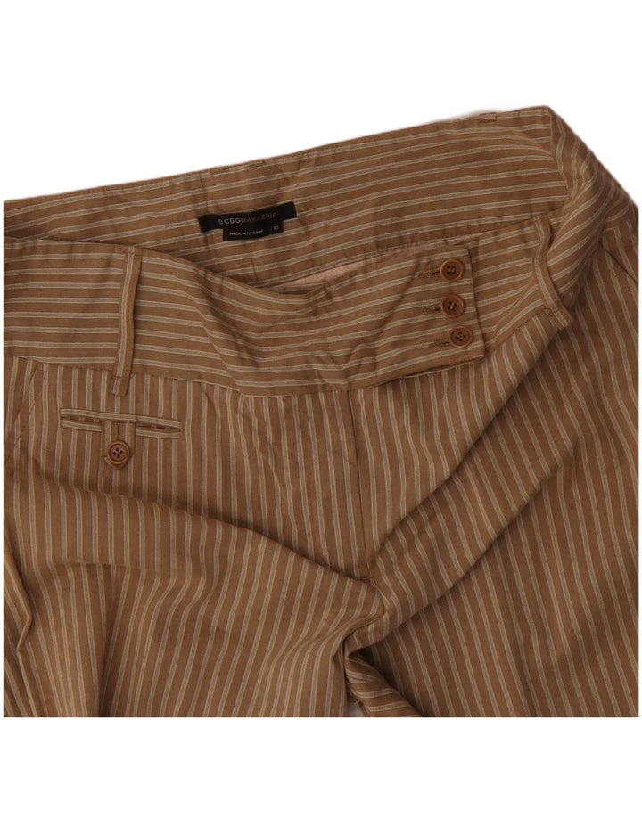 MAX MARA Kvinder Casual Bukser med brede ben US 10 Large W34 L32 Brunstribet