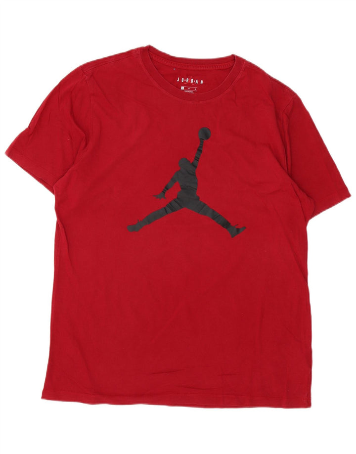 Jordan Herre grafisk T-shirt Top Stor rød bomuld