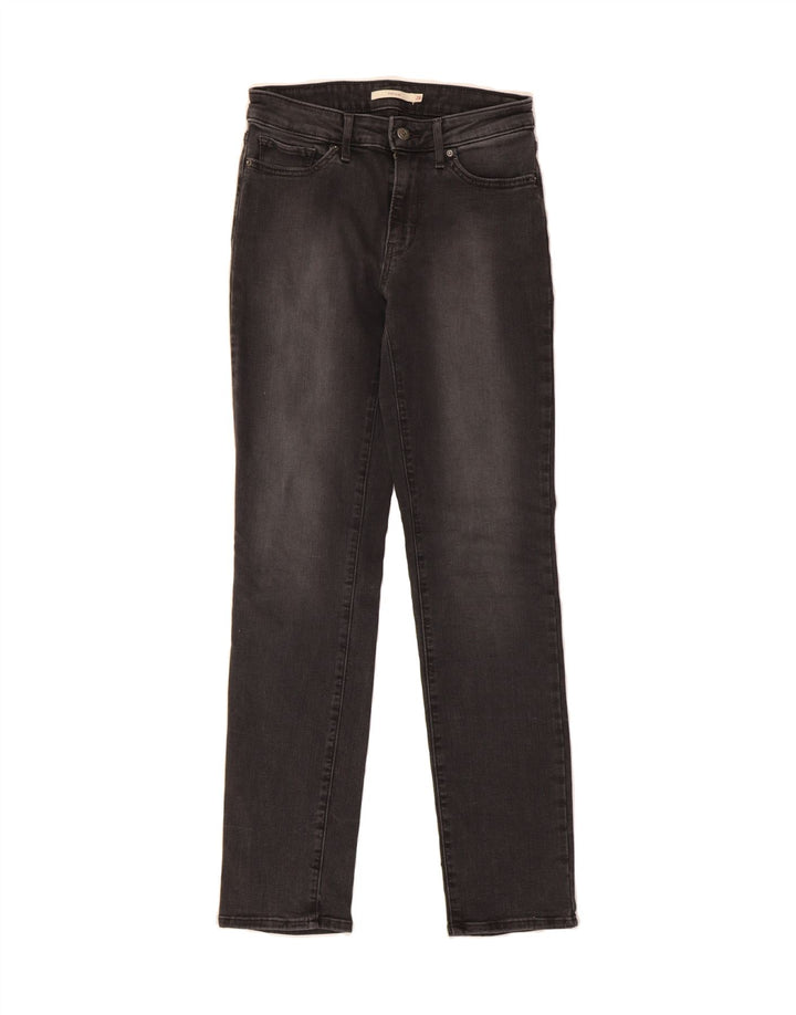 LEVI'S Womens 712 Slim Jeans W28 L30 Black Cotton Vintage Levi's and Second-Hand Levi's from Messina Hembry 
