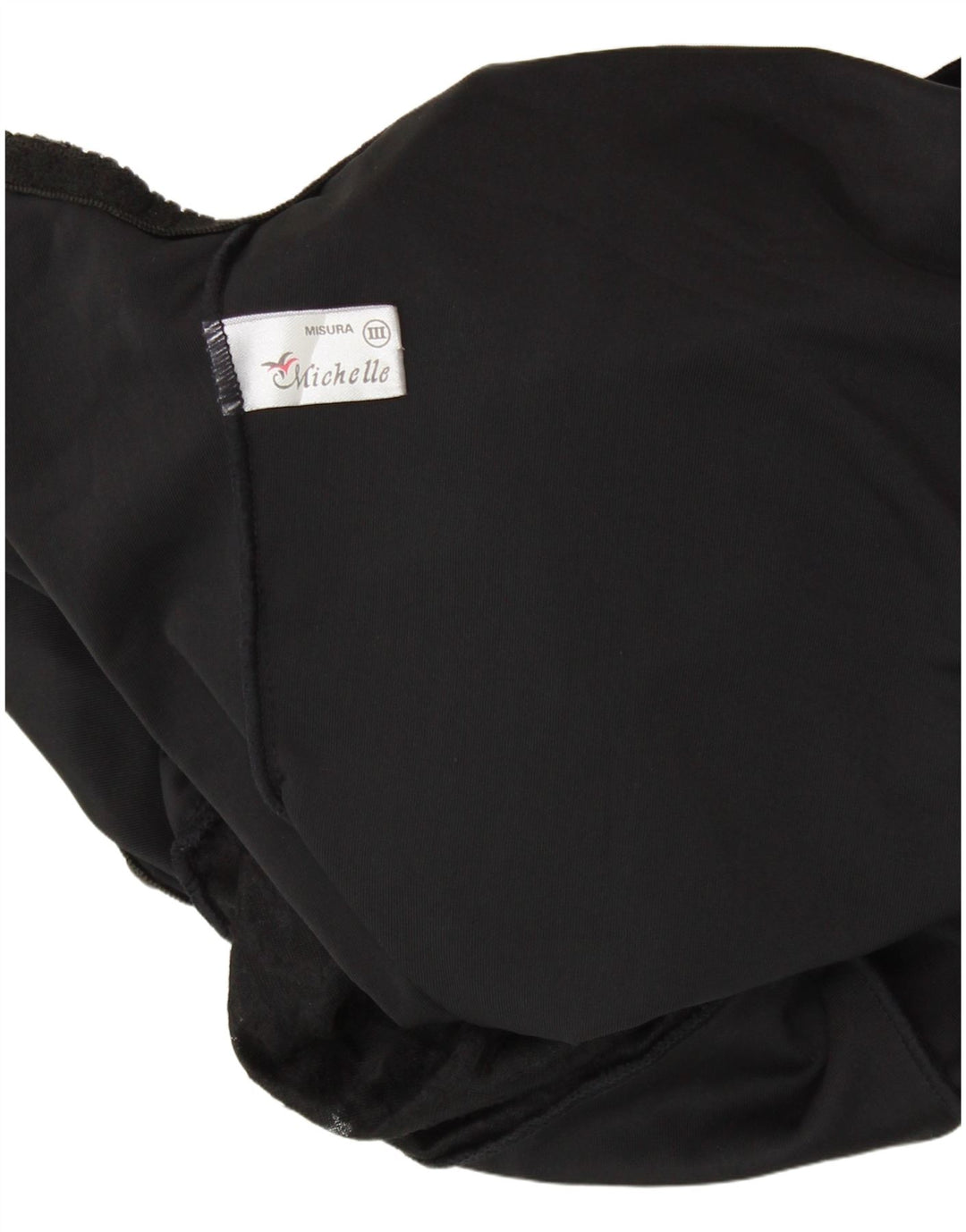 MICHELLE Womens Velvet Bodysuit UK 14 Medium Black Paisley Polyester