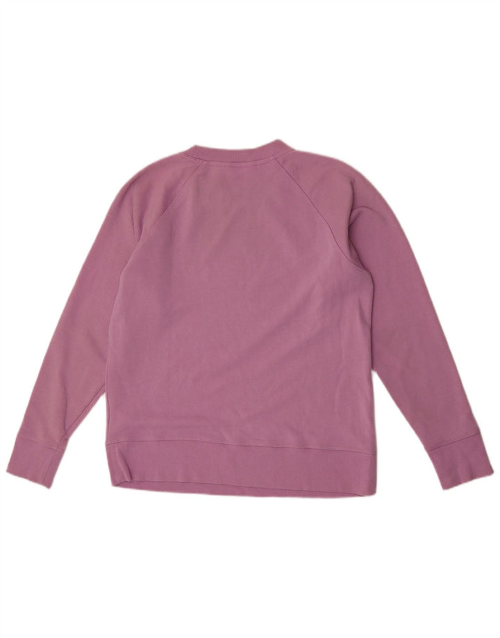 Dkny Dame Grafisk Oversized Sweatshirt Jumper UK 10 Small Pink Bomuld