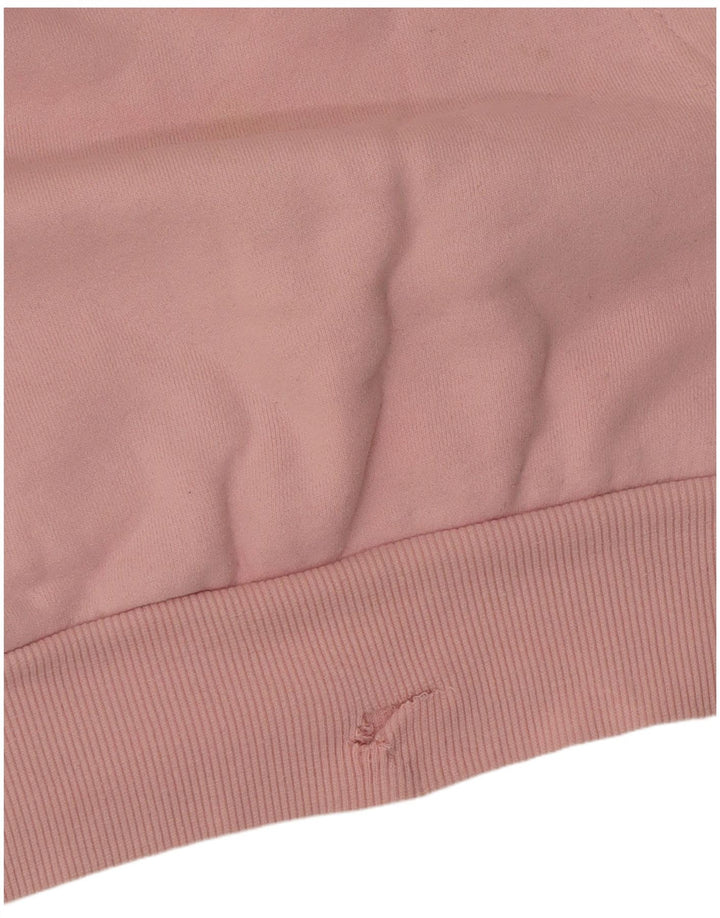 ELLESSE Oversized grafisk hættetrøje til kvinder UK 8 Small Pink Bomuld
