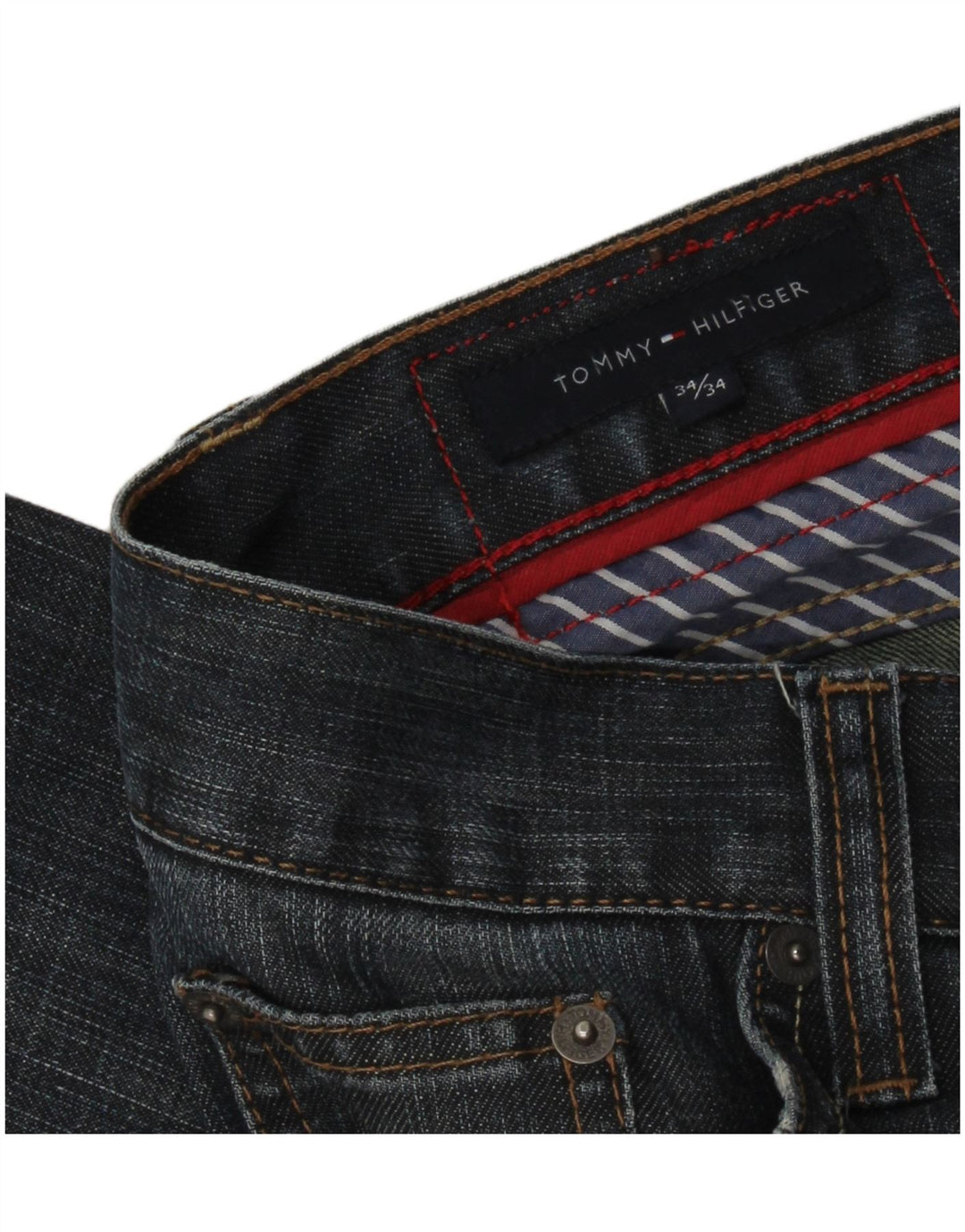 TOMMY HILFIGER Straight jeans til mænd W34 L30 Blå