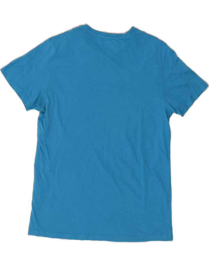 JACK & JONES Mens Graphic T-Shirt Top Large Blue Cotton Vintage Jack & Jones and Second-Hand Jack & Jones from Messina Hembry 