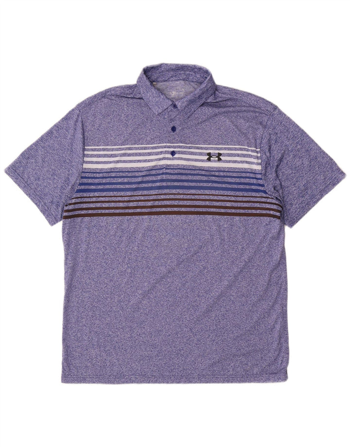 Under Armour Herre Polo Shirt Stor Blå Stribet