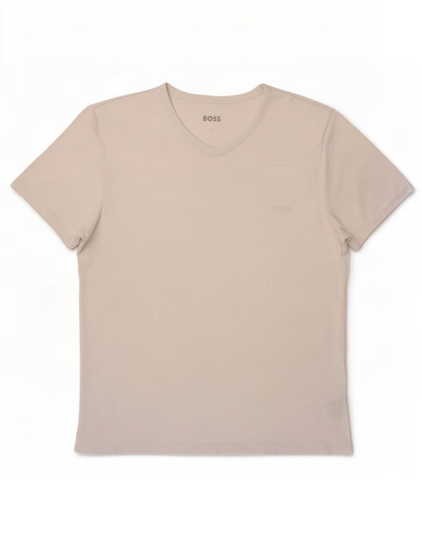 Hugo Boss Dame T-Shirt Top UK 14 Stor Hvid Bomuld