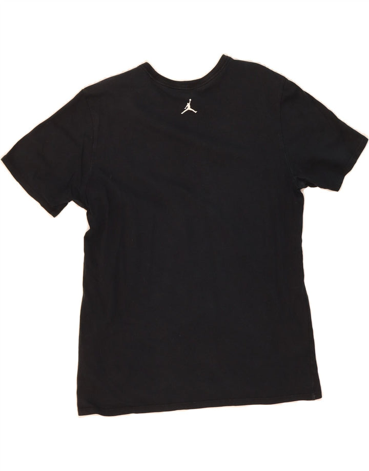 JORDAN Mens Graphic T-Shirt Top Large Black Cotton Vintage Jordan and Second-Hand Jordan from Messina Hembry 
