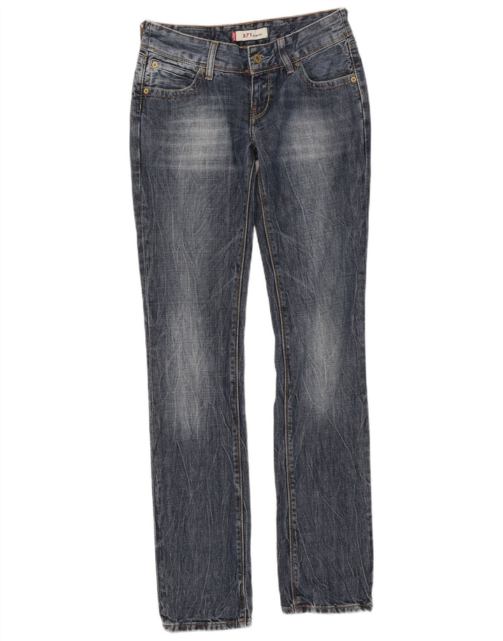 Levi's Dame 571 Slim Jeans W27 L34 Blå Bomuld