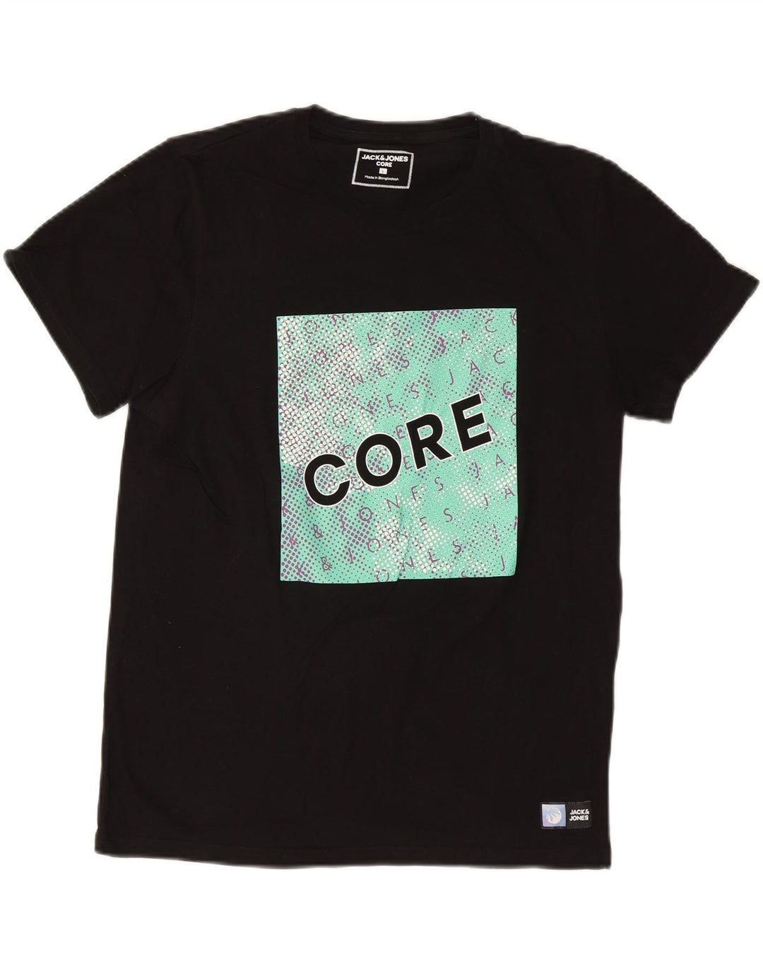 JACK & JONES Mens Graphic T-Shirt Top Large Black Cotton Vintage Jack & Jones and Second-Hand Jack & Jones from Messina Hembry 