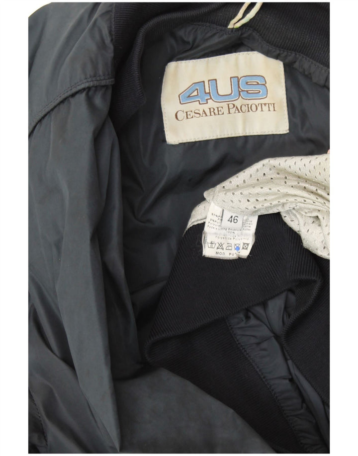 CESARE PACIOTTI 4US Grafisk bomberjakke til kvinder IT 46 Stor marineblå