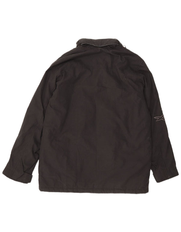 Billabong Dame Grafisk Hooded Windbreaker Jacket US 14 XL Sort Stribet