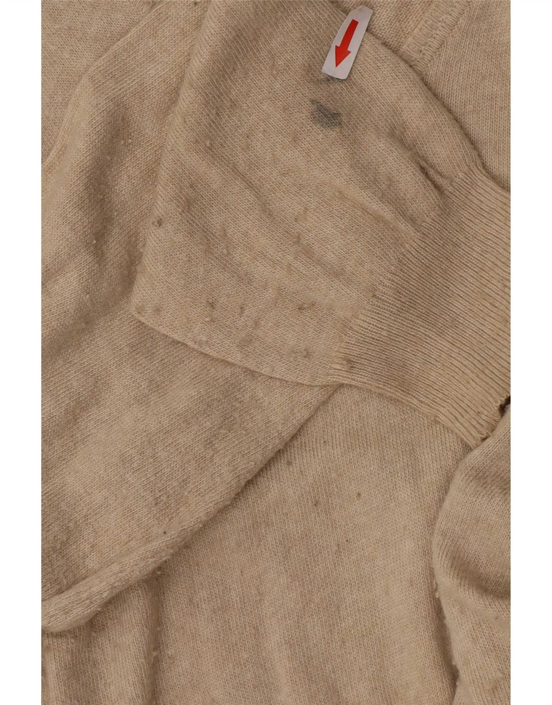 Zara Herre V-hals trøje Sweater Large Beige Viscose