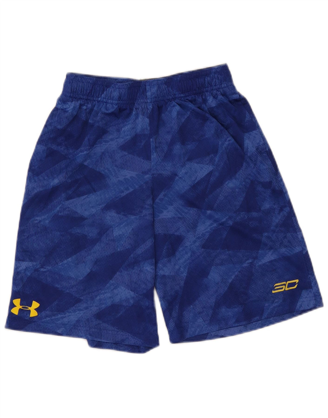 Under Armour Boys Sports Shorts 9-10 år Medium Blue Geometric