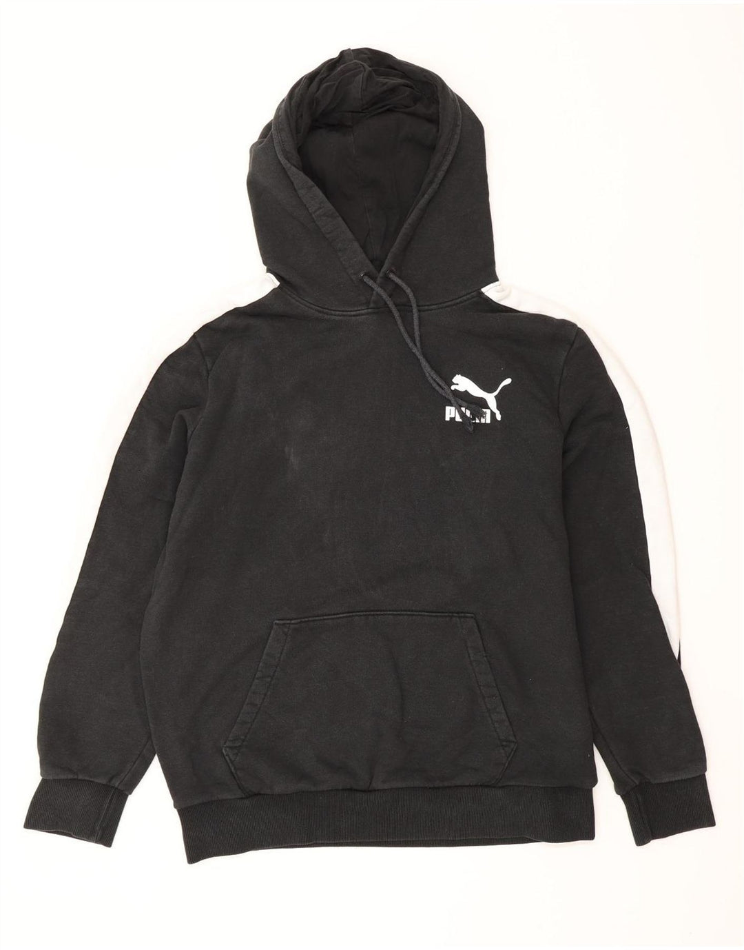 PUMA Hættetrøje til mænd Medium Sort Colourblock Bomuld