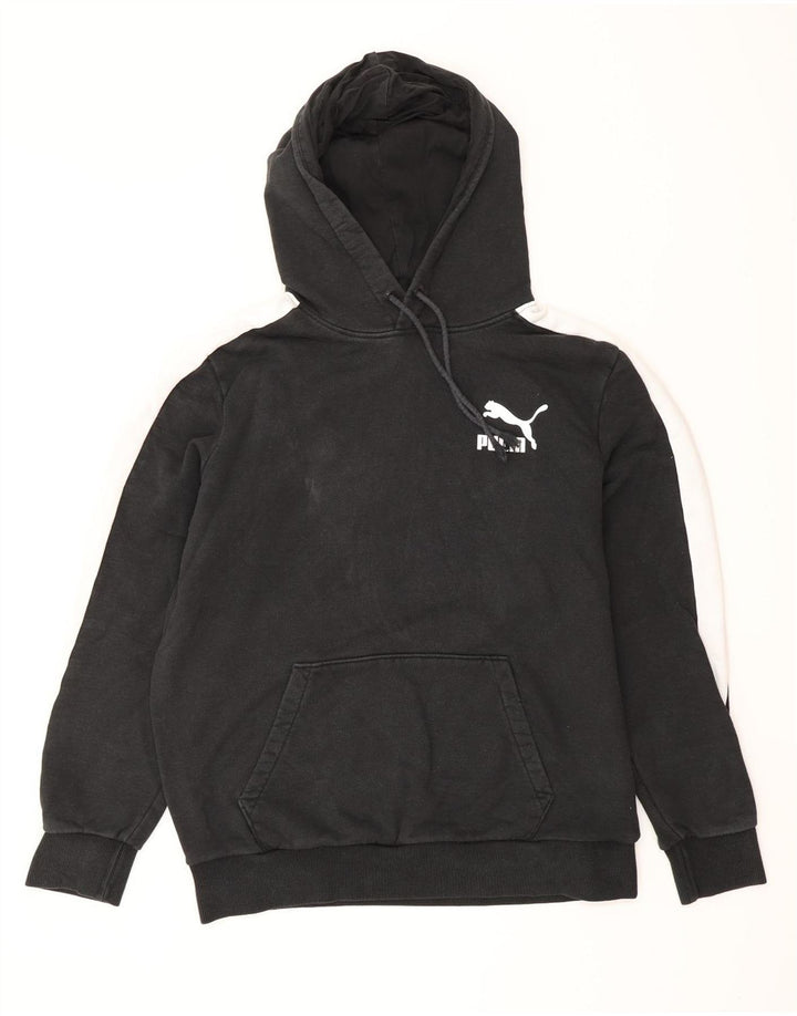 PUMA Hættetrøje til mænd Medium Sort Colourblock Bomuld