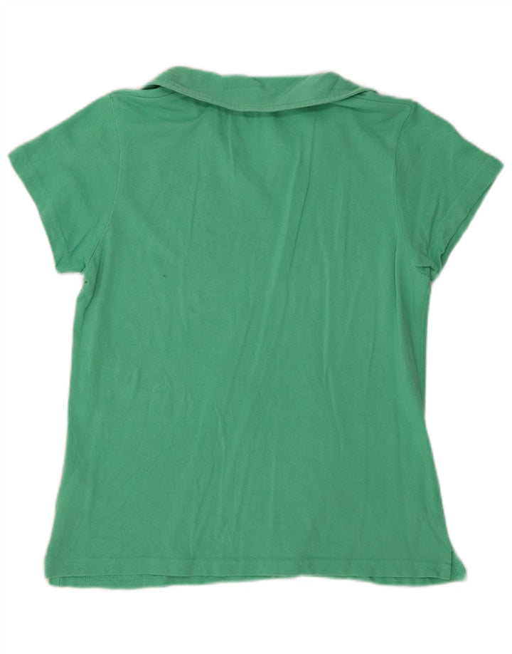 Avirex Dame Polo Shirt UK 12 Medium Green Bomuld