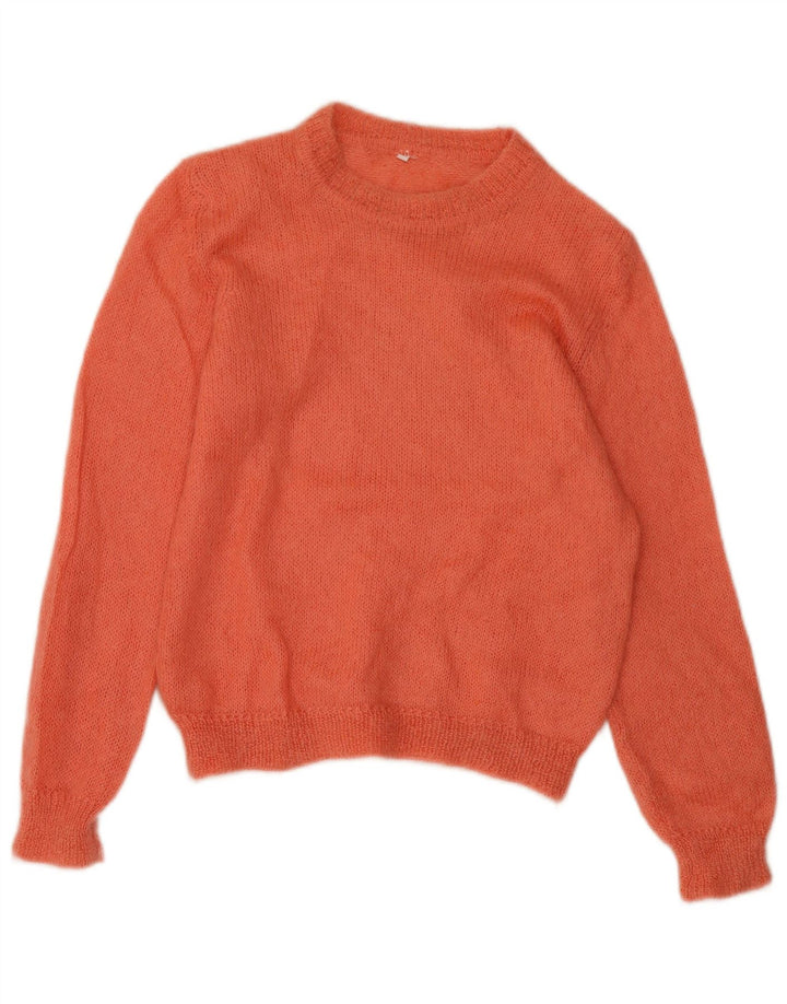 Vintage dame sweater med rund hals DK 12 Medium Pink