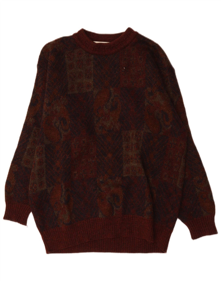 Marks & Spencer Herre St. Michael Crew Neck Jumper Sweater Medium Burgundy