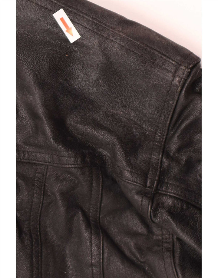 Milan Herre Læderjakke UK 40 Large Sort